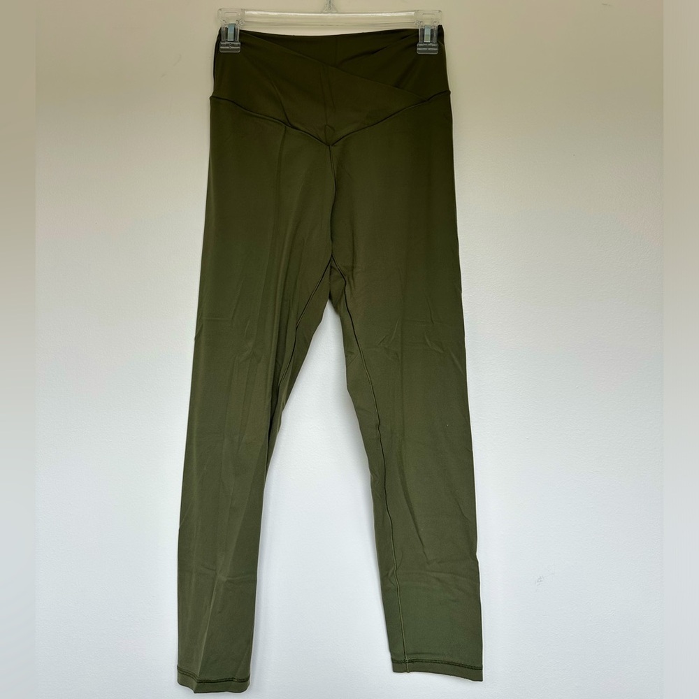 Aerie Cross Waist Leggings Green